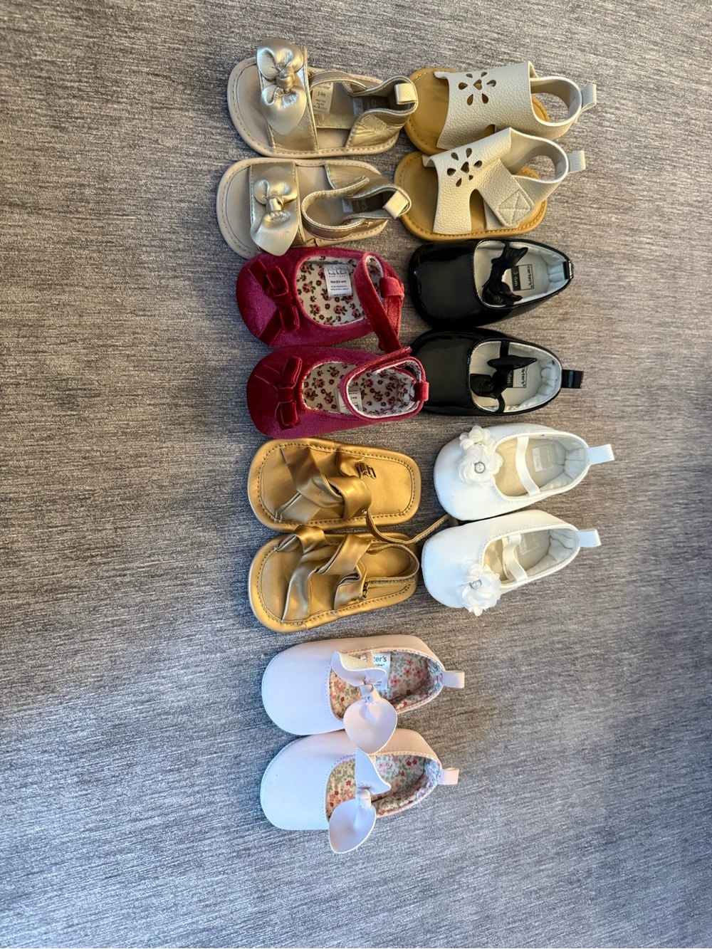 Bundle 3/6 month size baby girl shoes